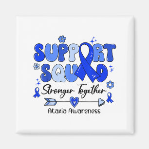 Groovy Support Squad Blauwe Lint Ataxie Bewustzijn Magneet