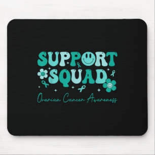 Groovy Support Squad Blauwgroen lint eierstokkanke Muismat