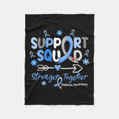 Groovy Support Squad Blue Ribbon Diabetes Awarenes Fleece Deken (Voorkant)