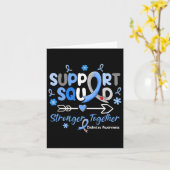 Groovy Support Squad Blue Ribbon Diabetes Awarenes Kaart (Gele Bloem)