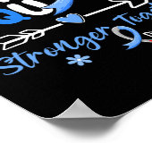 Groovy Support Squad Blue Ribbon Diabetes Awarenes Poster (Hoek)
