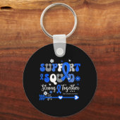 Groovy Support Squad Blue Ribbon Hydrocephalus AWA Sleutelhanger (Voorkant)