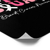 Groovy Support Squad Borstkanker Bewustzijn Wit Poster (Hoek)