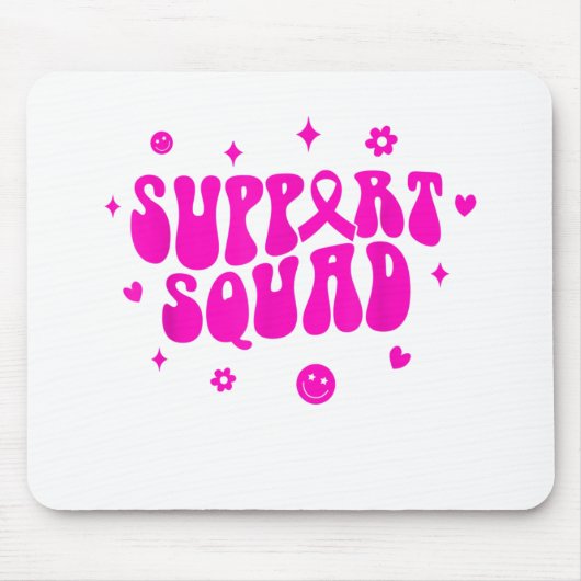 Groovy Support Squad Borstkankerbewustzijn We We Muismat (Voorkant)
