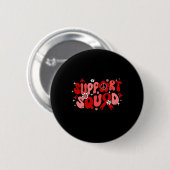 Groovy Support Squad Brain Aneurysm Awareness Gift Ronde Button 5,7 Cm (Voorkant /achterkant)