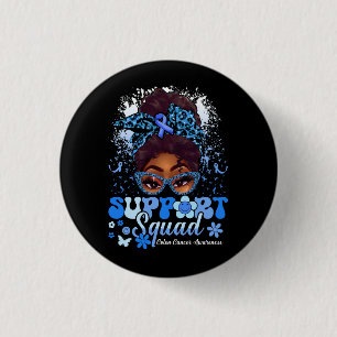 Groovy Support Squad Bun Colon Cancer Awaren Ronde Button 3,2 Cm