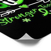 Groovy Support Squad Green Ribbon Kidney Disease Poster (Hoek)