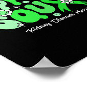 Groovy Support Squad Green Ribbon Kidney Disease Poster (Hoek)
