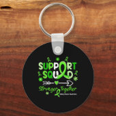 Groovy Support Squad Green Ribbon Kidney Disease Sleutelhanger (Voorkant)