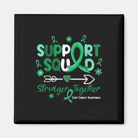 Groovy Support Squad Green Ribbon Leverkanker AWA Magneet (Voorkant)