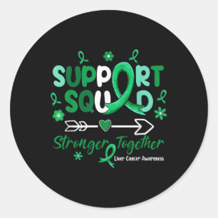 Groovy Support Squad Green Ribbon Leverkanker AWA Ronde Sticker