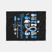 Groovy Support Squad Lint T1d Diabetes Bewustzijn Fleece Deken (Voorkant (Horizontaal))