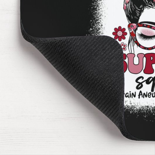 Groovy Support Squad Messy Bun Brain Aneurysm Muismat (Hoek)