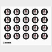 Groovy Support Squad Messy Bun Brain Aneurysm Ronde Sticker (Vel)