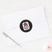Groovy Support Squad Messy Bun Brain Aneurysm Ronde Sticker (Envelop)