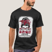 Groovy Support Squad Messy Bun Brain Aneurysm T-shirt (Voorkant)