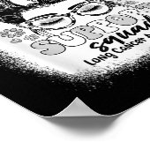 Groovy Support Squad Messy Bun Longkanker Awarene Poster (Hoek)