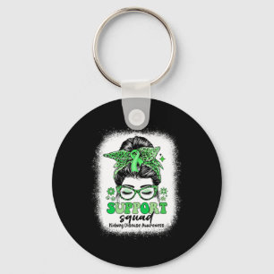 Groovy Support Squad Messy Bun nierziekte Sleutelhanger