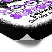 Groovy Support Squad Messy Bun Overdose Awareness Poster (Hoek)