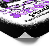 Groovy Support Squad Messy Bun Pancreaskanker Poster (Hoek)