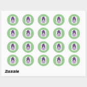 Groovy Support Squad Messy Bun Pancreaskanker Ronde Sticker (Vel)