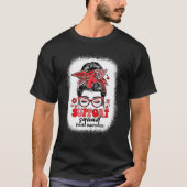 Groovy Support Squad Messy Bun Stroke Awareness T-shirt (Voorkant)