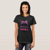 Groovy Support Squad Messy Bun Women Psoriasis Awa T-shirt (Voorkant volledig)