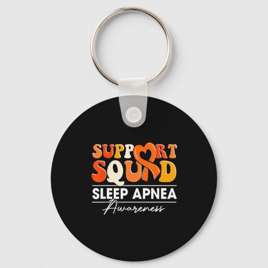 Groovy Support Squad Oranje Lint Slaapapneu Awa Sleutelhanger (Voorkant)