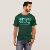 Groovy Support Squad Ovarian Cancer Awareness Whit T-shirt (Voorkant volledig)