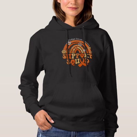 Groovy Support Squad Rainbow Multiple Sclerosis Aw Hoodie (Voorkant)