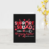 Groovy Support Squad Red Ribbon Blood Cancer Aware Kaart (Gele Bloem)