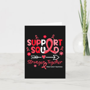 Groovy Support Squad Red Ribbon Blood Cancer Aware Kaart