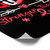 Groovy Support Squad Red Ribbon Blood Cancer Aware Poster (Hoek)