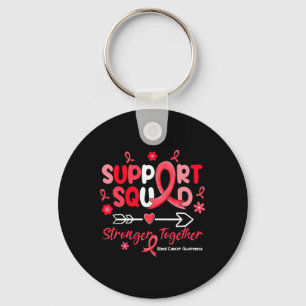 Groovy Support Squad Red Ribbon Blood Cancer Aware Sleutelhanger