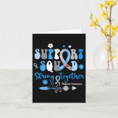 Groovy Support Squad Ribbon T1d Diabetes Awareness Kaart (Gele Bloem)