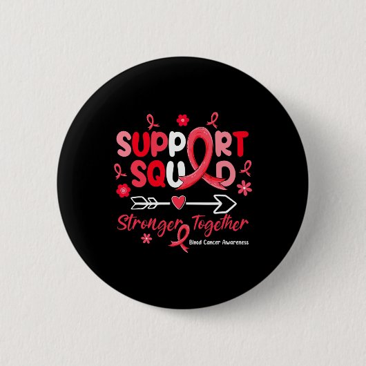 Groovy Support Squad Rode Lint Bloedkanker Bewustz Ronde Button 5,7 Cm (Voorkant)