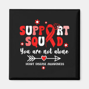 Groovy Support Squad Rode Lint Hartziekte Bewustzi Magneet