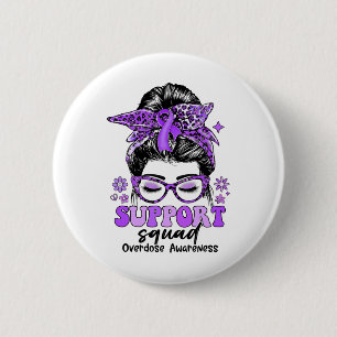 Groovy Support Squad Rommelige Knot Vrouwen Overdo Ronde Button 5,7 Cm