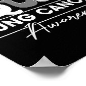 Groovy Support Squad White Ribbon Longkanker Award Poster (Hoek)