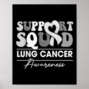 Groovy Support Squad White Ribbon Longkanker Award Poster