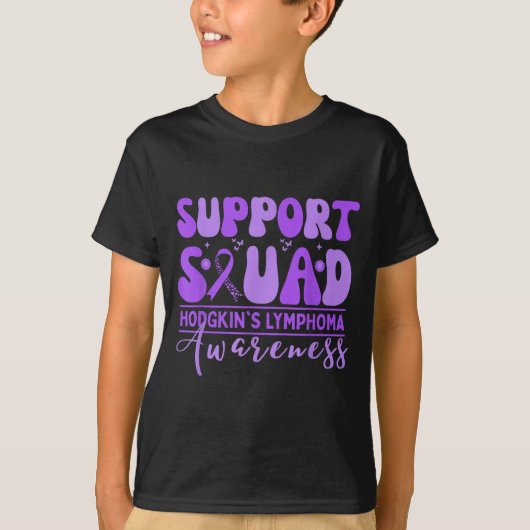 Groovy Support Team Hodgkin Lymfoom Lavendel T-shirt (Voorkant)