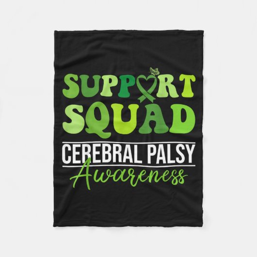 Groovy supportteam cp-bewustzijn maand ondersteuni fleece deken (Voorkant)
