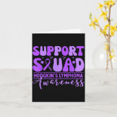 Groovy supportteam hodgkinlymfoom lavendel kaart (Gele Bloem)