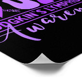 Groovy supportteam hodgkinlymfoom lavendel poster (Hoek)