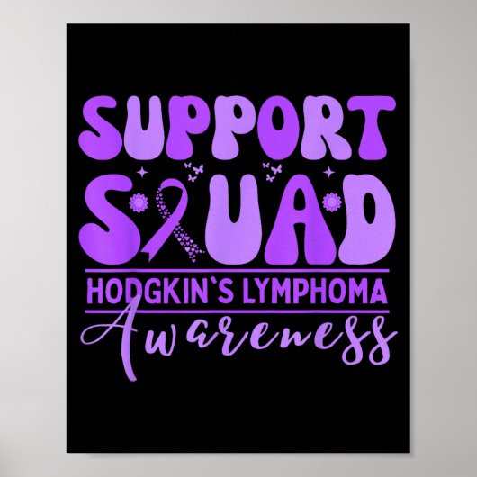 Groovy supportteam hodgkinlymfoom lavendel poster (Voorkant)