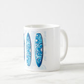 Groovy Surfboard met een bloemontwerp Koffiemok (Voorkant rechts)