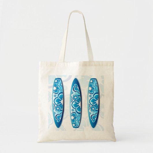 Groovy Surfboard met een bloemontwerp Tote Bag (Voorkant)