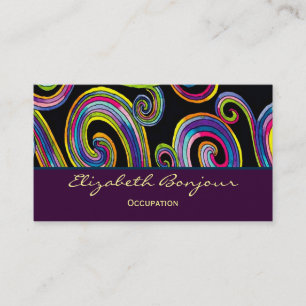 Groovy Swirls - CHANGE COLOR Visitekaartje