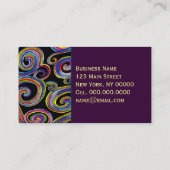 Groovy Swirls - CHANGE COLOR Visitekaartje (Achterkant)