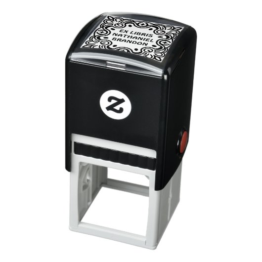 Groovy Swirls Ex Libris Self-Inking Book Stamp Zelfinktende Stempel (Product)